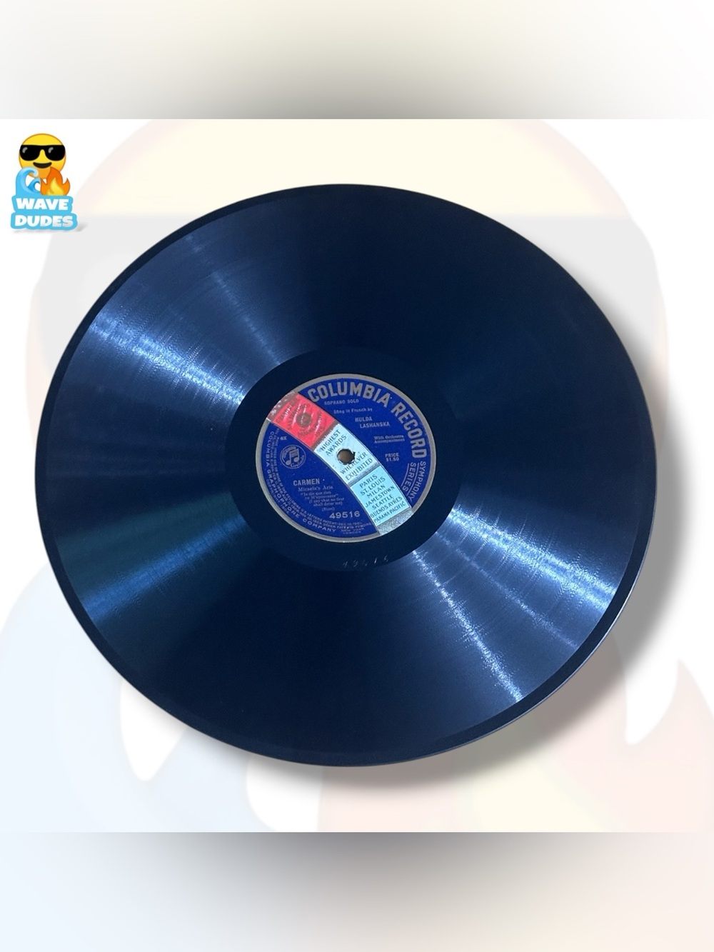 Columbia Records Hulda Lashanska Carmen “Micaela’s Aria” Record